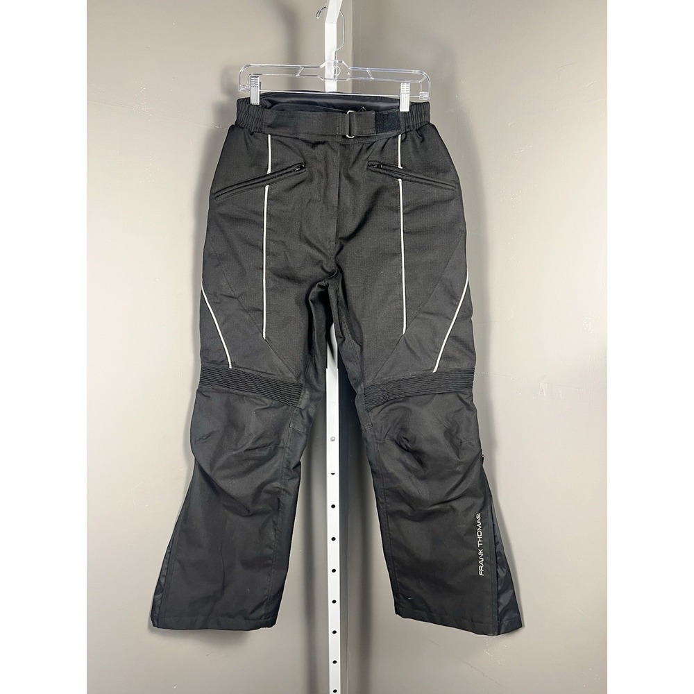 Black Women's Technical Motorcycle Pants with Reflective Trim